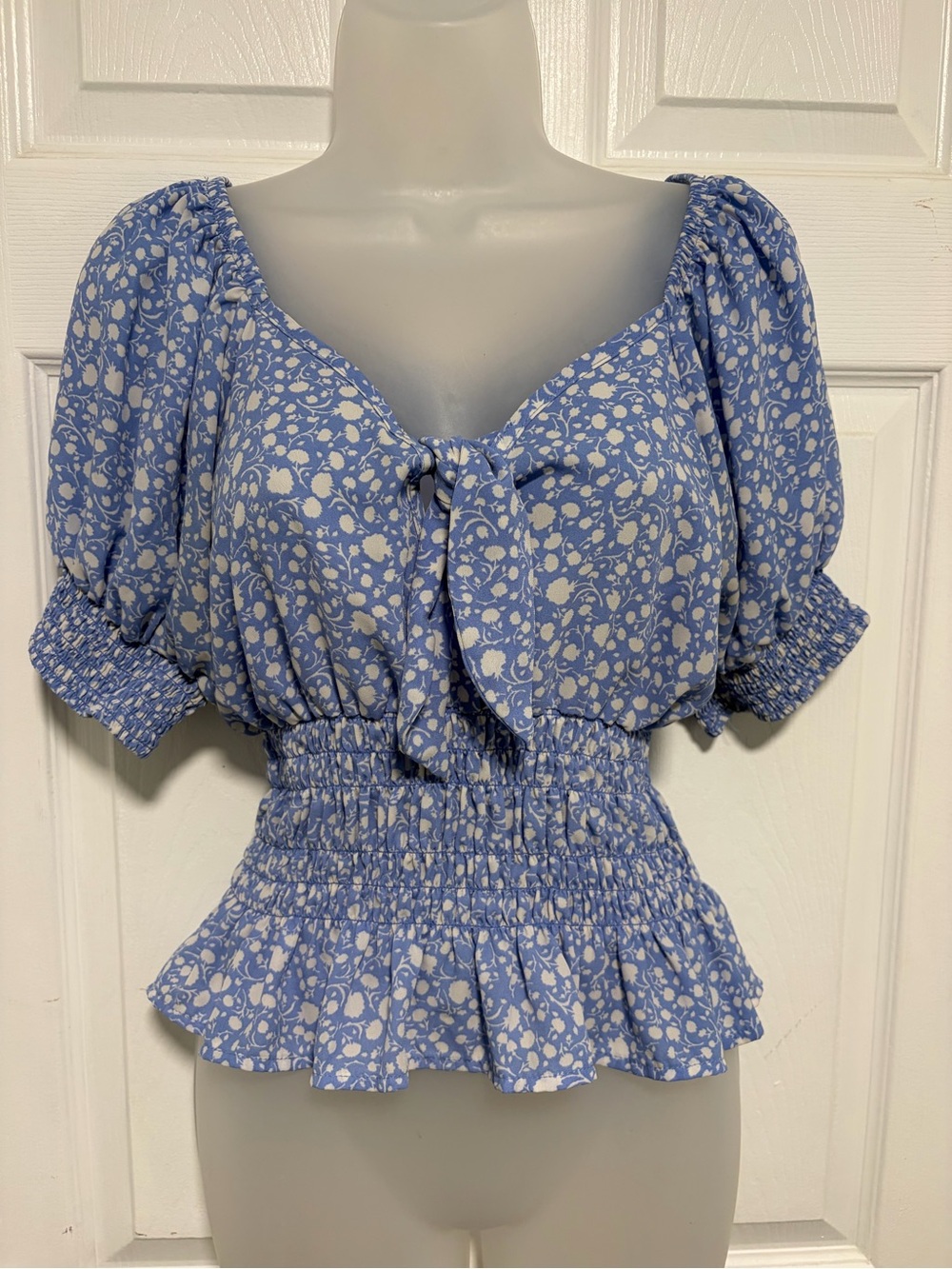 Sienna Sky blue floral top